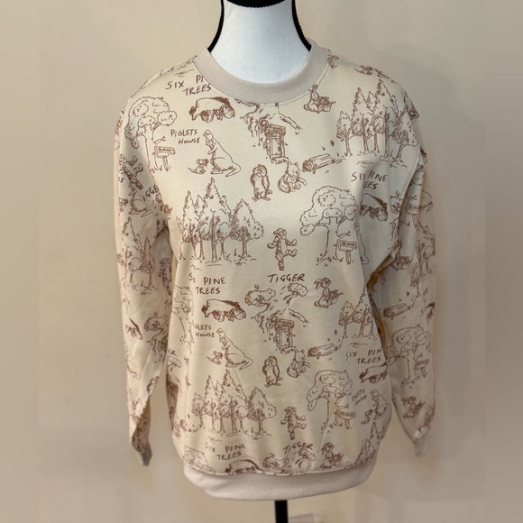Disney Winnie the Pooh Women's Graphic Fleece Crewneck - Picture 3 of 7